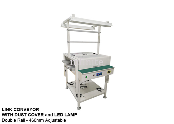 LED 빛을 가진 460mm SMT 컨베이어 PCB 취급 장비 0.5m 길이