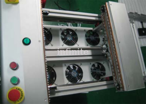 바닥 위의 팬들과 산업용 SMT PCB 컨베이어