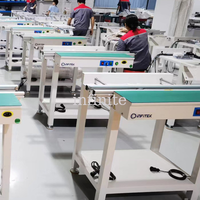 1.5 미터 싱글 레일 일반 SMT PCB 컨베이어 460mm 최대 너비 모터 철도 너비 조정
